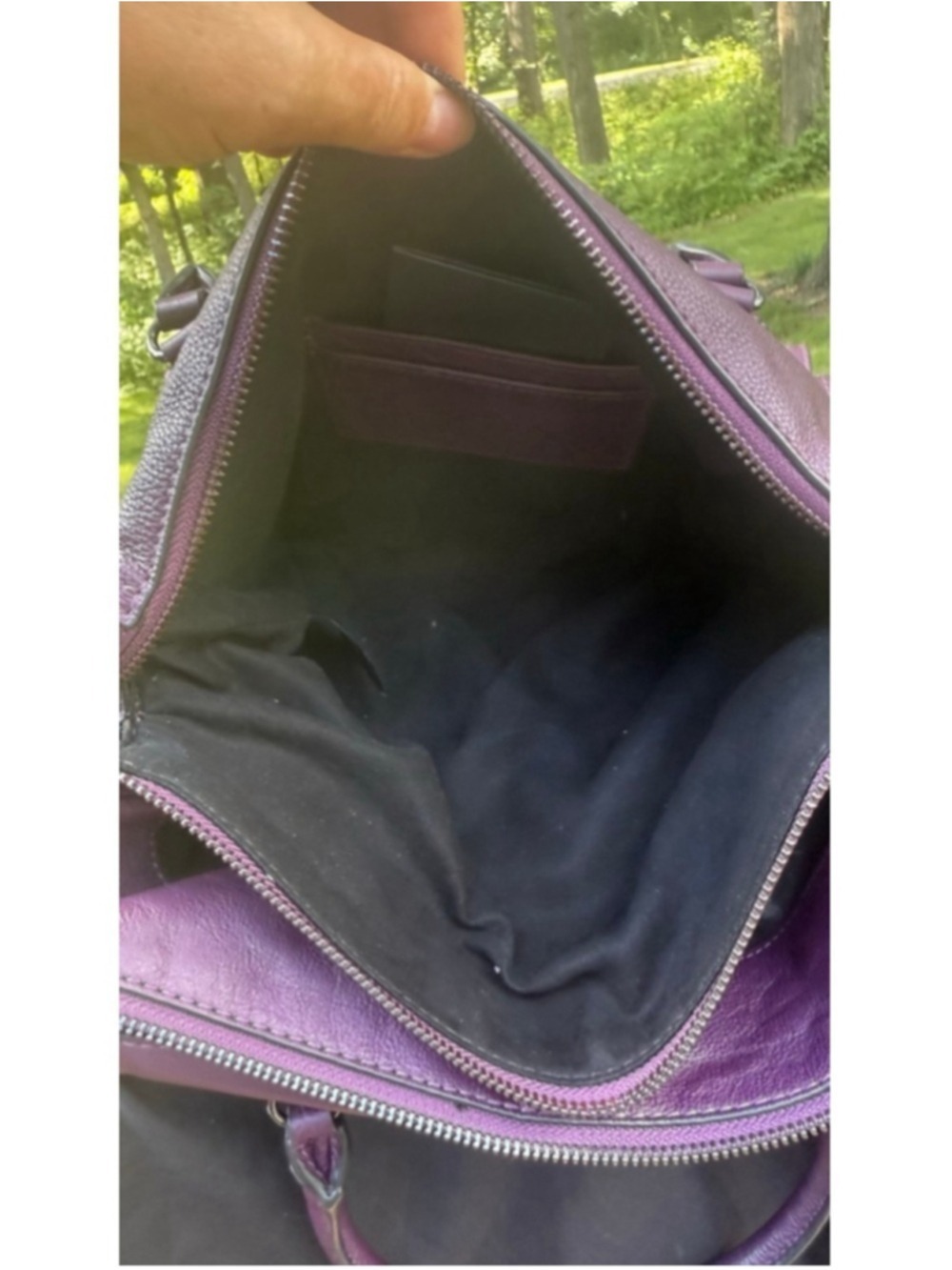 Botkier New York Moto Leather Satchel – Winter Purple - Picture 10 of 16